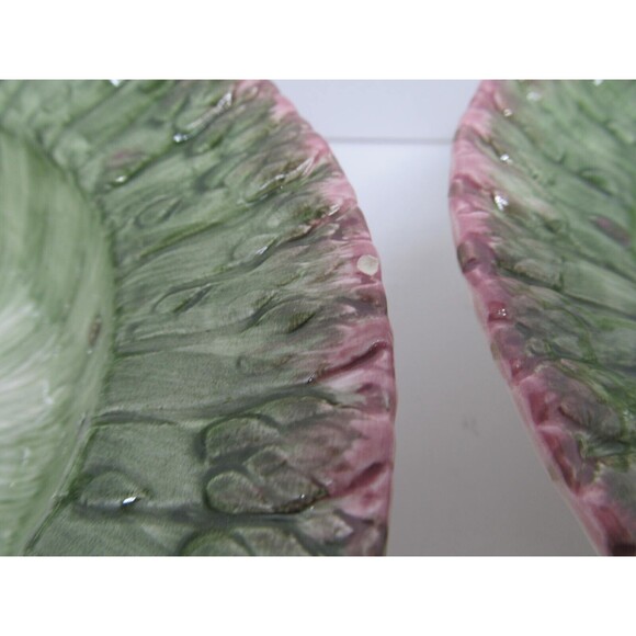 Fitz And Floyd Asparagus Set Of 2 Vintage 8 3/8" X 2" Embossed Bowls READ COND - Picture 10 of 16
